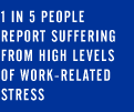 Stress accounts for more than a quarter of two week, orlonger, absences from work.
